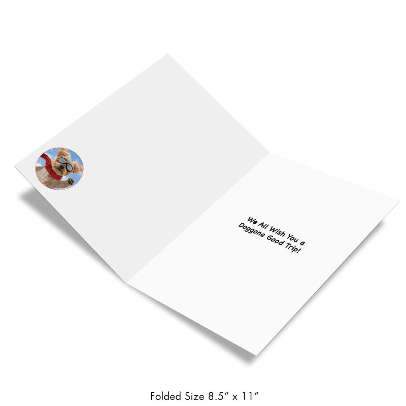 NobleWorks, Goodbye Dog - Large Bon Voyage Greeting Card from All of Us (8.5 x 11 Inch) - Trip, Vacation Card with Envelope J6345BVG-US - Image 2